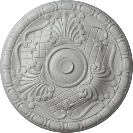 Ekena Millwork Amelia Ceiling Medallion (Fits Canopies up to 4 1/8"), Hand-Painted Frost, 15 3/4"OD x 5/8"P CM16AMFRF